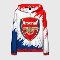 Толстовка 3D на молнии мужская ARSENAL, цвет: 3D-красный