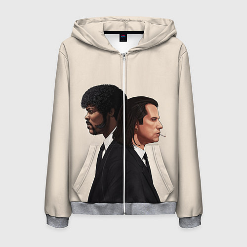 Мужская толстовка на молнии Криминальное чтиво / 3D-Меланж – фото 1