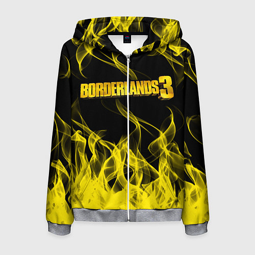 Мужская толстовка на молнии Borderlands 3 / 3D-Меланж – фото 1