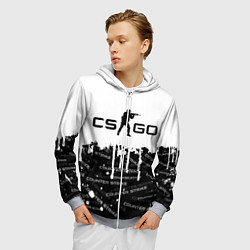 Толстовка 3D на молнии мужская COUNTER STRIKE, цвет: 3D-меланж — фото 2