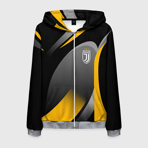 Мужская толстовка на молнии Juventus Uniform / 3D-Меланж – фото 1