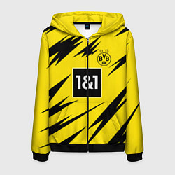 Толстовка 3D на молнии мужская HAALAND Borussia Dortmund, цвет: 3D-черный