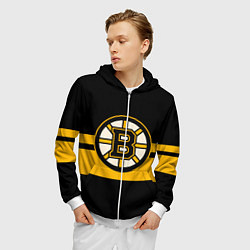 Толстовка 3D на молнии мужская BOSTON BRUINS NHL, цвет: 3D-белый — фото 2