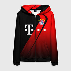Толстовка 3D на молнии мужская FC Bayern Munchen Форма, цвет: 3D-черный