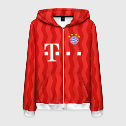 Толстовка 3D на молнии мужская FC Bayern Munchen униформа, цвет: 3D-белый