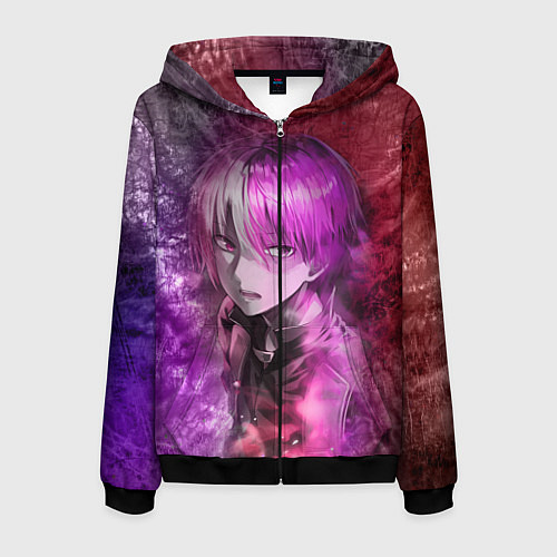 Мужская толстовка на молнии Шото Тодороки / 3D-Черный – фото 1