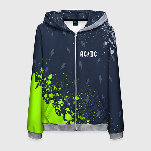 Мужская толстовка на молнии AC DС / 3D-Меланж – фото 1