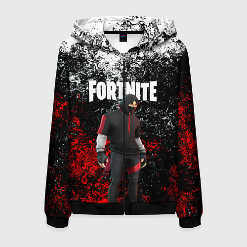 Мужская толстовка на молнии IKONIK FORTNITE / 3D-Черный – фото 1