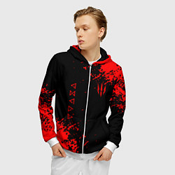 Толстовка 3D на молнии мужская The Witcher, цвет: 3D-белый — фото 2