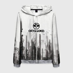 Толстовка 3D на молнии мужская Cyberpunk 2077 Arasaka, цвет: 3D-меланж