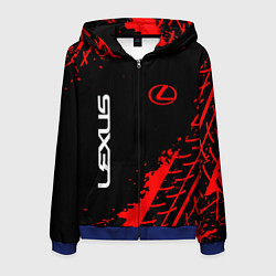 Толстовка 3D на молнии мужская LEXUS ЛЕКСУС, цвет: 3D-синий