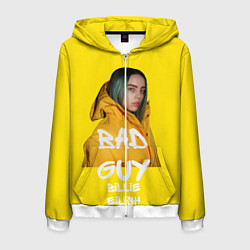 Толстовка 3D на молнии мужская Billie Eilish Билли Айлиш, цвет: 3D-белый