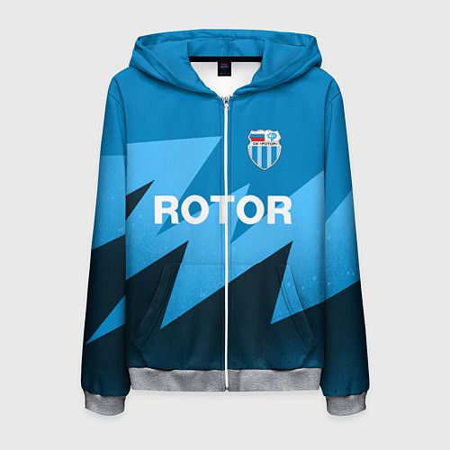 Мужская толстовка на молнии РОТОР Волгоград / 3D-Меланж – фото 1