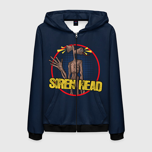 Мужская толстовка на молнии Сиреноголовый / 3D-Черный – фото 1