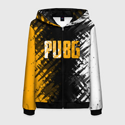Толстовка 3D на молнии мужская PUBG, цвет: 3D-черный