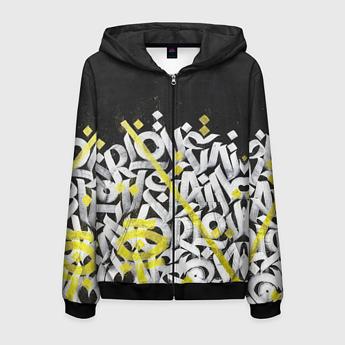 Мужская толстовка на молнии GRAFFITY / 3D-Черный – фото 1