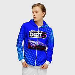 Толстовка 3D на молнии мужская Dirt 5, цвет: 3D-белый — фото 2