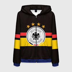 Толстовка 3D на молнии мужская СБОРНАЯ ГЕРМАНИИ, цвет: 3D-синий