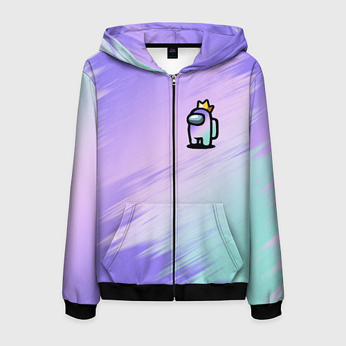 Мужская толстовка на молнии AMONG US GRADIENT / 3D-Черный – фото 1