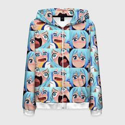 Мужская толстовка на молнии Аква Коносуба Aqua Konosuba