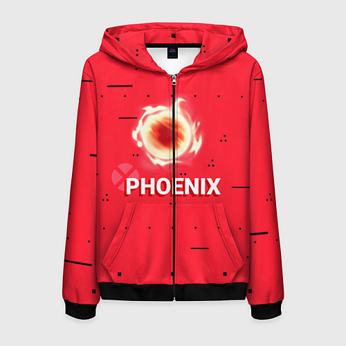 Мужская толстовка на молнии Phoenix / 3D-Черный – фото 1