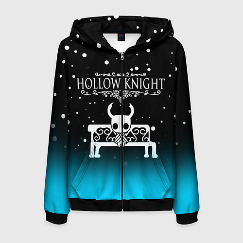 Мужская толстовка на молнии HOLLOW KNIGHT / 3D-Черный – фото 1