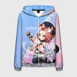 Мужская толстовка на молнии Genshin Impact