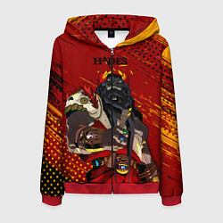 Толстовка 3D на молнии мужская Hades - Аид, цвет: 3D-красный