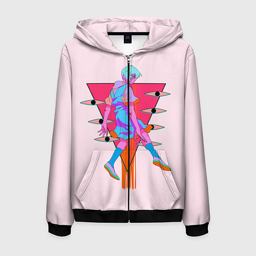 Мужская толстовка на молнии Евангилион / 3D-Черный – фото 1