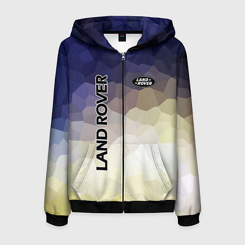 Мужская толстовка на молнии LAND ROVER / 3D-Черный – фото 1