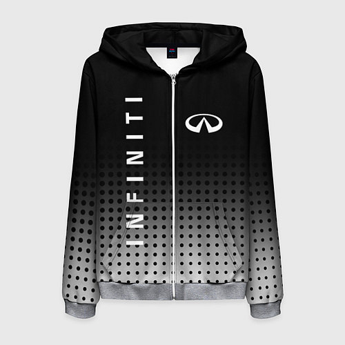 Мужская толстовка на молнии Infiniti / 3D-Меланж – фото 1