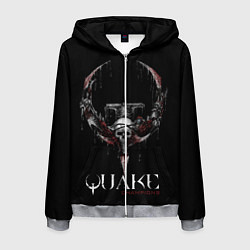 Толстовка 3D на молнии мужская Quake Champions, цвет: 3D-меланж