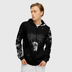 Толстовка 3D на молнии мужская GHOSTEMANE, цвет: 3D-черный — фото 2