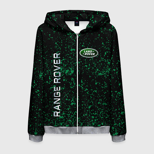 Мужская толстовка на молнии LAND ROVER / 3D-Меланж – фото 1