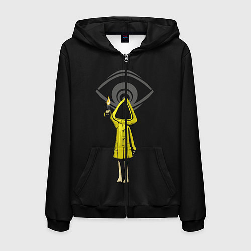 Мужская толстовка на молнии Little Nightmares 2 / 3D-Черный – фото 1