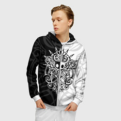 Толстовка 3D на молнии мужская HOLLOW KNIGHT ХОЛЛОУ НАЙТ, цвет: 3D-белый — фото 2
