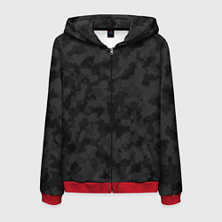 Толстовка 3D на молнии мужская СПЕЦ КАМУФЛЯЖ, цвет: 3D-красный