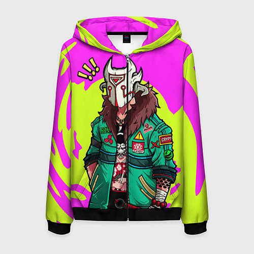 Мужская толстовка на молнии Джагер Dota 2 / 3D-Черный – фото 1