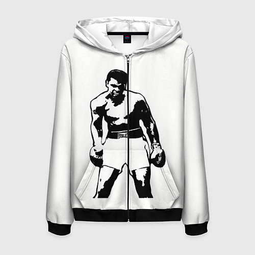 Мужская толстовка на молнии The Greatest Muhammad Ali / 3D-Черный – фото 1