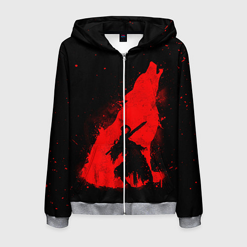 Мужская толстовка на молнии DARK SOULS ТЁМНЫЕ ДУШИ / 3D-Меланж – фото 1