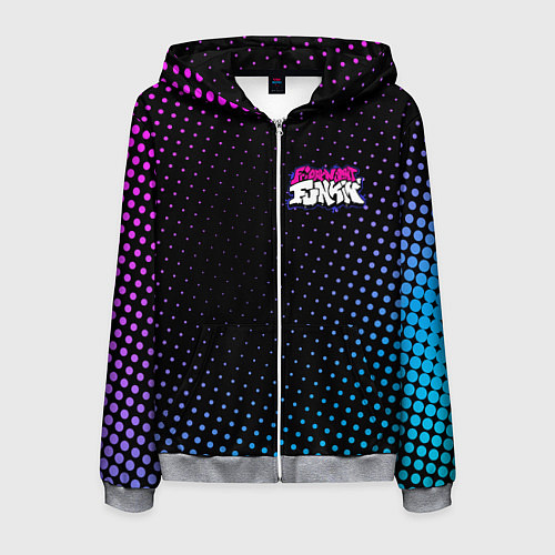 Мужская толстовка на молнии Friday Night Funkin / 3D-Меланж – фото 1