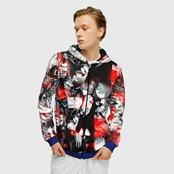 Толстовка 3D на молнии мужская ТЕТРАДЬ СМЕРТИ, цвет: 3D-синий — фото 2