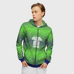 Толстовка 3D на молнии мужская Майка АПВ 47СЗ, цвет: 3D-синий — фото 2