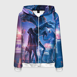 Толстовка 3D на молнии мужская DEATH NOTE ТЕТРАДЬ СМЕРТИ, цвет: 3D-белый