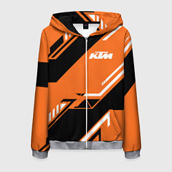 Толстовка 3D на молнии мужская KTM КТМ SPORT, цвет: 3D-меланж