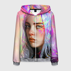 Толстовка 3D на молнии мужская Billie Eilish, цвет: 3D-меланж