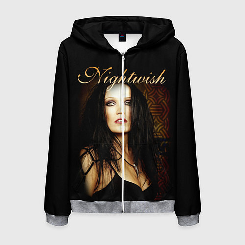 Мужская толстовка на молнии Nightwish / 3D-Меланж – фото 1
