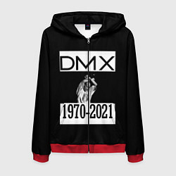 Толстовка 3D на молнии мужская DMX 1970-2021, цвет: 3D-красный