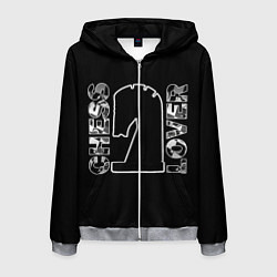 Мужская толстовка на молнии Chess Lover Конь Шахматы