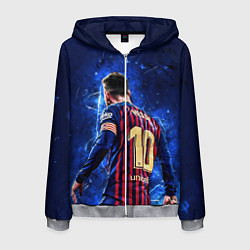 Толстовка 3D на молнии мужская Leo Messi Лео Месси 10, цвет: 3D-меланж
